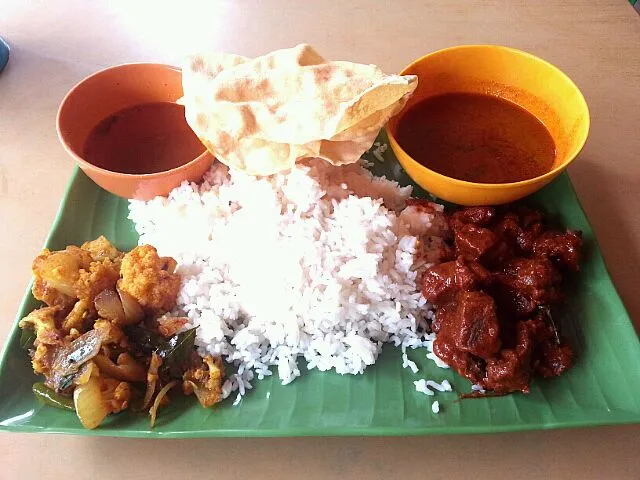 Curry Mutton Banana Leaf Rice|Standleyさん