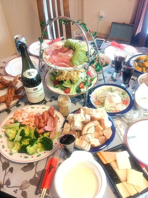 Snapdishの料理写真:クリパ～フォンデュ🍷|テックさん