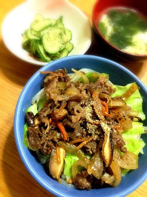 野菜たっぷり★焼肉丼|休日限定ままさん