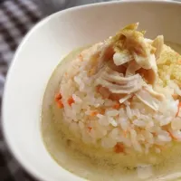 今日のいやしめし！「塩麹鶏とバターライスのお茶漬け」