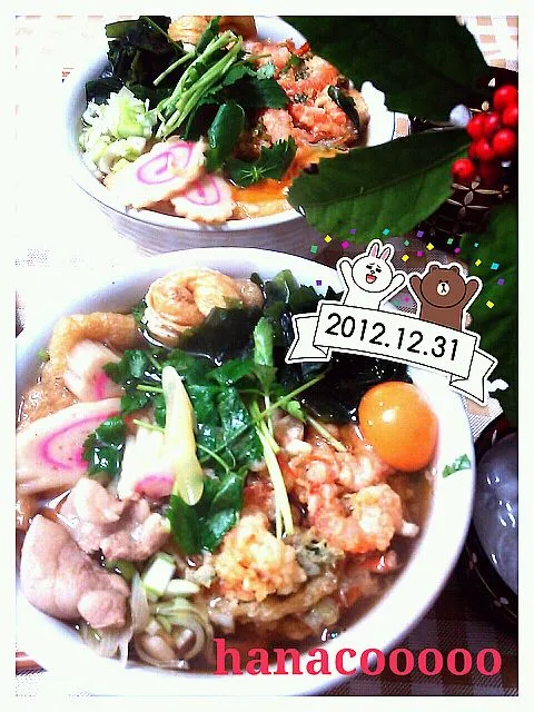 Snapdishの料理写真:年越しそば！2012年さよなら！|華ちゃんさん