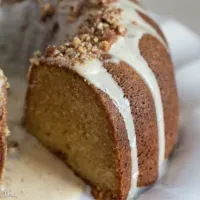 Snapdishの料理写真:Spiked Egg Nog Bundt Cake with Egg Nog Icing (recipe at fiercefoodie.com)|zina jacksonさん