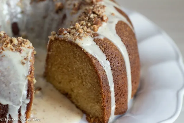 Snapdishの料理写真:Spiked Egg Nog Bundt Cake with Egg Nog Icing (recipe at fiercefoodie.com)|zina jacksonさん