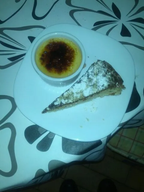 creme brulee de chocolate blanco con gato de almendra|fasserさん