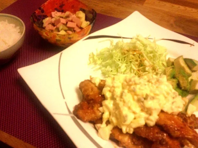 Snapdishの料理写真:チキン南蛮 & German Wurstsalad(ドイツのソーセージサラダ)|Bubiさん