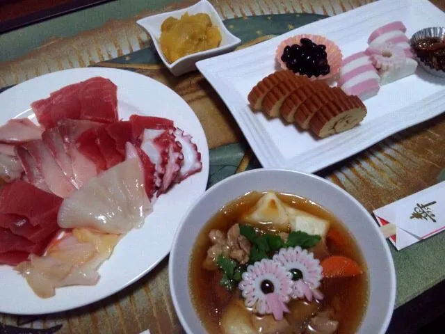 Snapdishの料理写真:お雑煮～蒲鉾でちょいとｵｼｬﾚに～|はるままさん