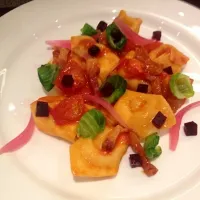 Snapdishの料理写真:Nashi ricotta pancetta ravioli|Denis Salmonさん