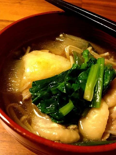 遅ればせながら、今年初お雑煮！胡麻油で焼いたお餅が美味♪|mayuさん