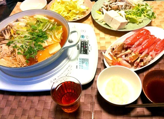 かに鍋の晩ご飯|有山さん