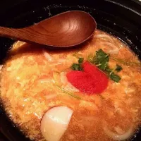 Snapdishの料理写真:つるとんたん 明太子&卵あんかけうどん|今吉智佳子さん