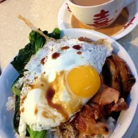 Honey glaze char siew with egg and rice|Mさん