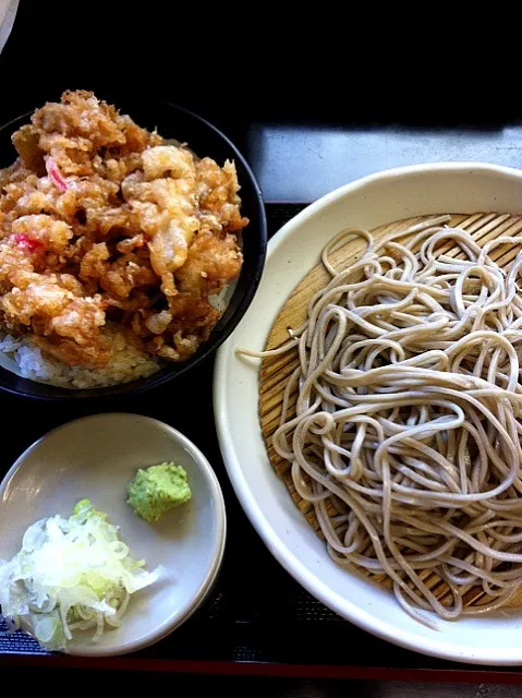 ざるそばとげそかき揚げ丼|yamazatさん