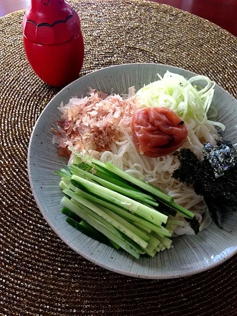 ぶっかけ薬味素麺|しゅうさん