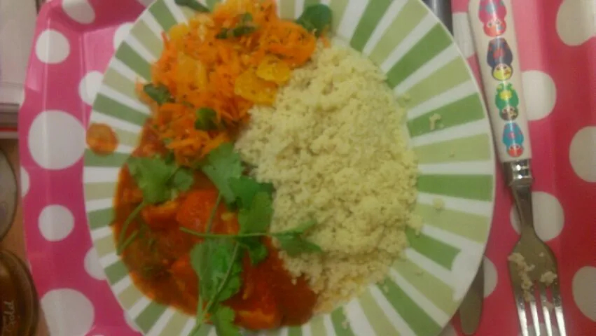 fish tagine with cous cous and carrot and Clementine salad|Dean Haylettさん