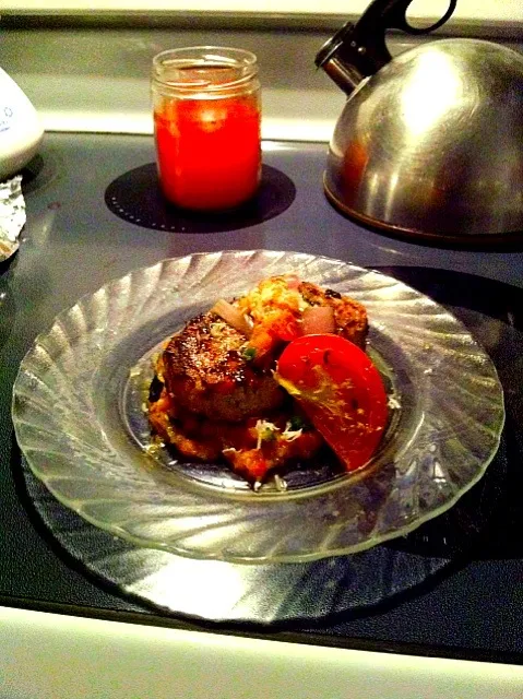 Pork-chop, with oven rosters tomatoes and peppers.|ryan shoultzさん