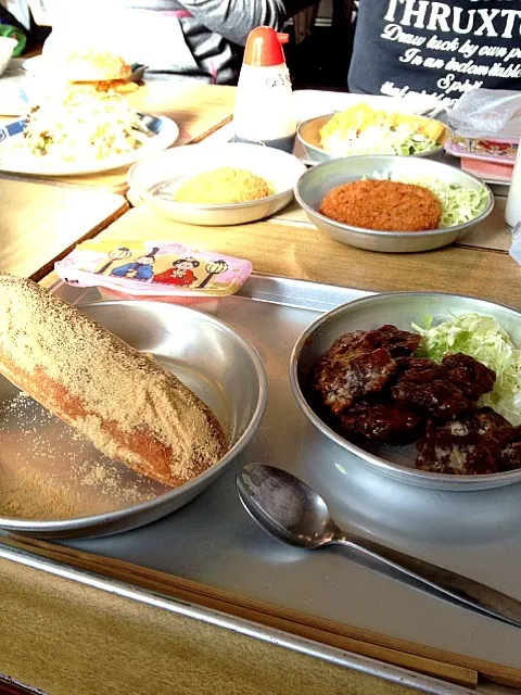 Snapdishの料理写真:学校給食なぅ！( • ̀ω•́  )✧|Drアルパカさん