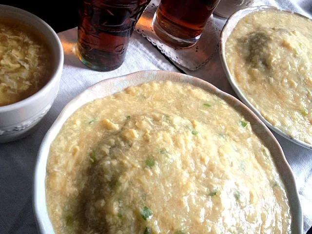 たまごスープ。たまごあんかけチャーハン。|。さん