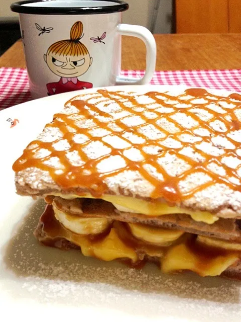 米粉入りもっちりココアパンケーキ〜なんちゃってケーキ(^-^)|ぺぽりさん