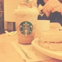 Ham & dried tomato sandwich & Java Chip coffee|Evangelyn.さん