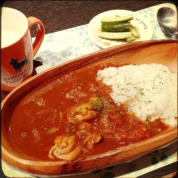 チキンとトマトのカレー|かぴこさん