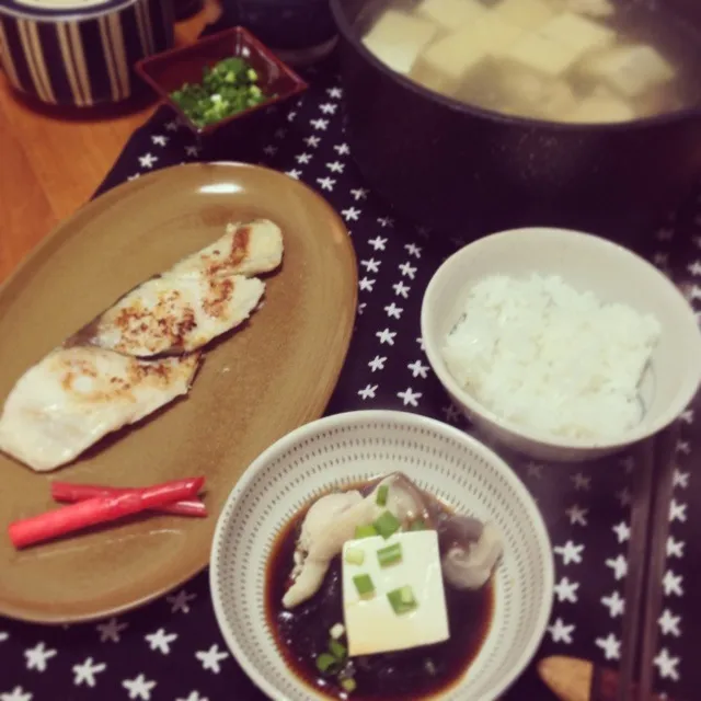 鰆の西京焼き、湯豆腐！|シーチキンさん