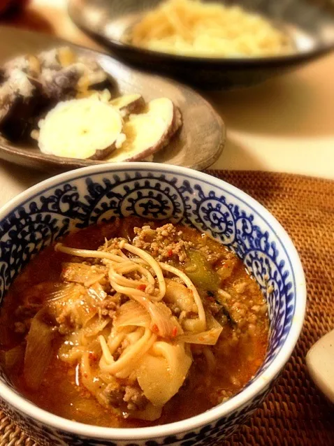 担々麺風つけうどん|まちゃこさん