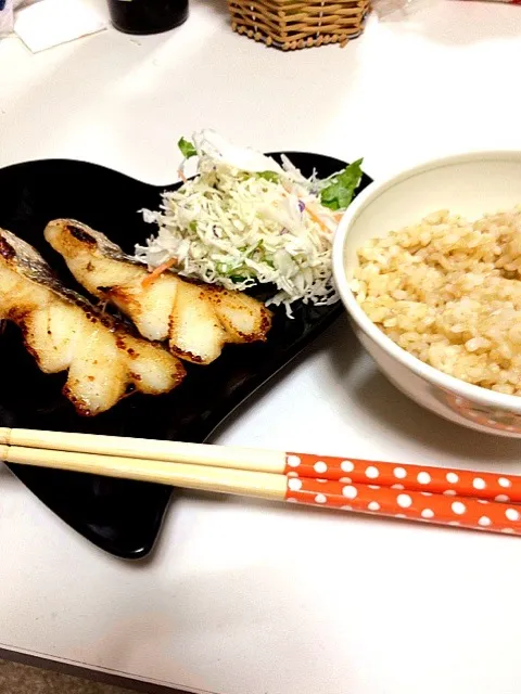 タラのバター醤油焼き定食|魔人ぶぅさん