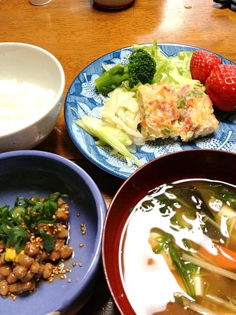 納豆の朝ごはん|まゆさんさん