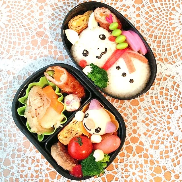 ピカチュウ雪だるま弁当|けろんさん