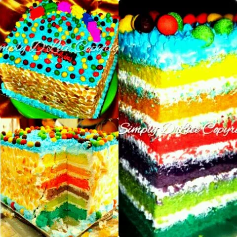 ♡3·5kg♡6 Layer Rainbow Cake♡|Shaqeizhaさん