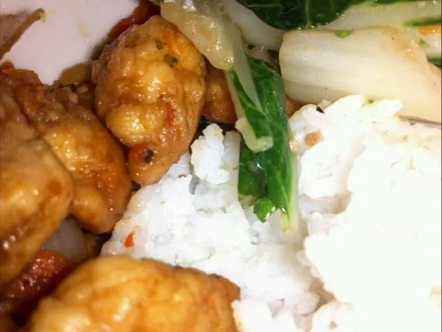 Orange chicken with stir-fried bok choy|Fluffycakes Dumplingfistsさん