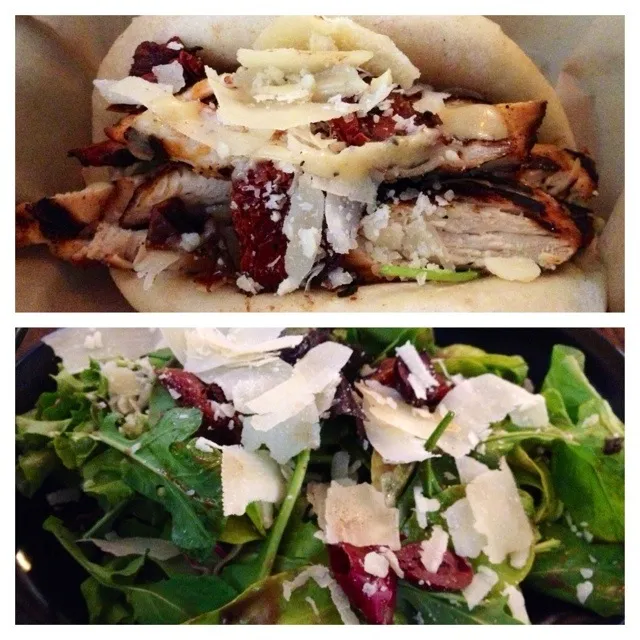 Grilled #Chicken on Flatbread and #Salad from Congregation|sooprcoolchicaさん