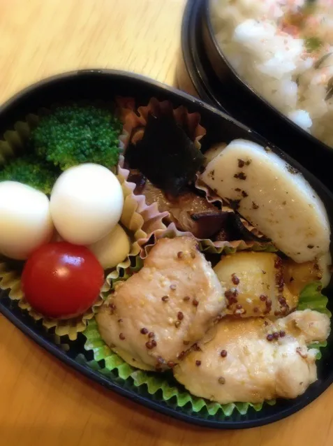 鶏ムネ肉とじゃがいものハチミツマスタード炒め弁当|tomoさん