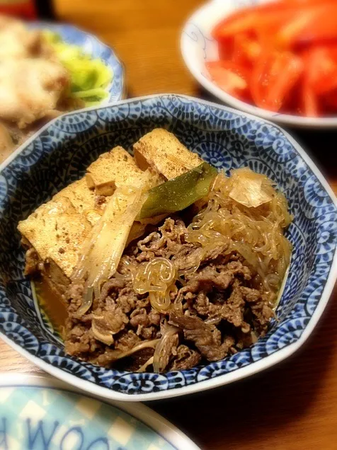 Snapdishの料理写真:「えぼし」のすき焼き煮|食堂るっかさん