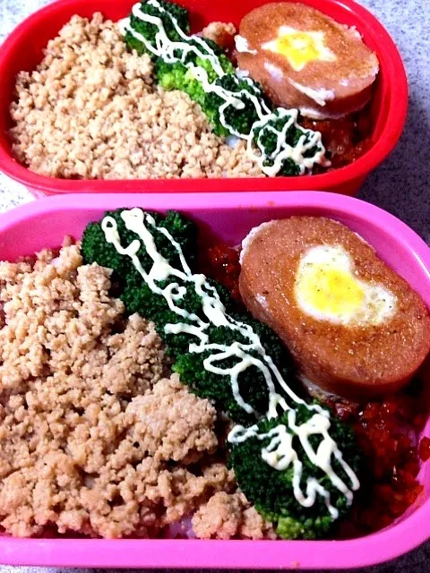 Snapdishの料理写真:３学期最初の幼稚園お弁当|5児のママさん