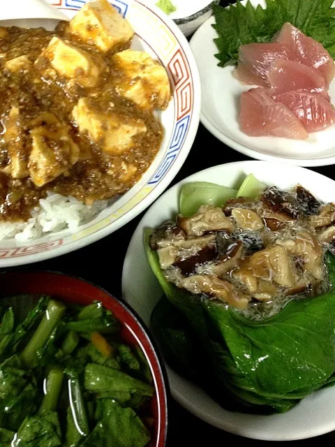 旦那膳（＾Ｏ＾）今夜はやばかった😭いつもの時間に、ガス釜スイッチ入れて旦那膳撮る時間に、ふたあけたら…アキサミヨー💦       空焚きしてました(-｡-;|くめさん