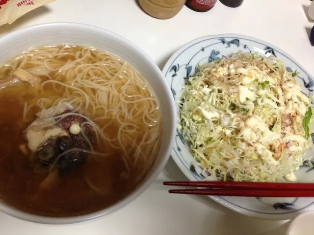 Snapdishの料理写真:鯛そうめん＆サラダ|yukari yamamotoさん