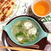 はんぺん鶏ゴマだんごの春雨スープ|まりこさん