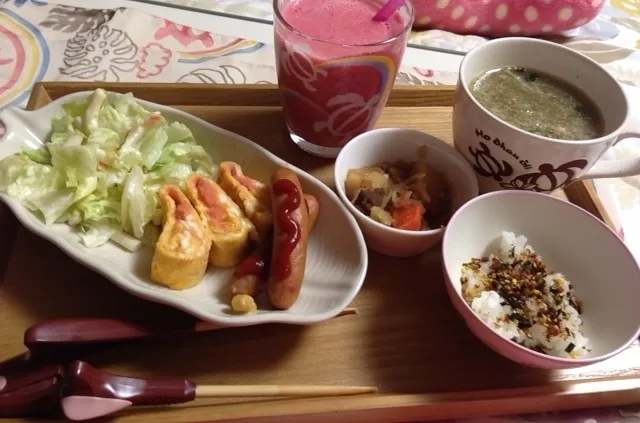 残り物で朝食|リトルミイさん