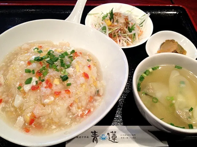 海鮮あんかけ炒飯＆ワンタンスープ|ひろろーんさん