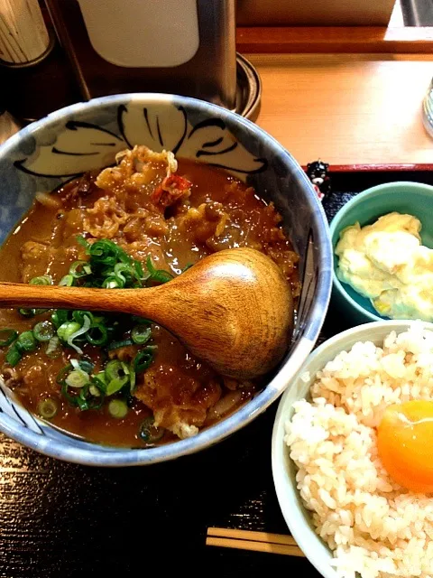 上カレーうどん定食！|大阪カレー部長さん