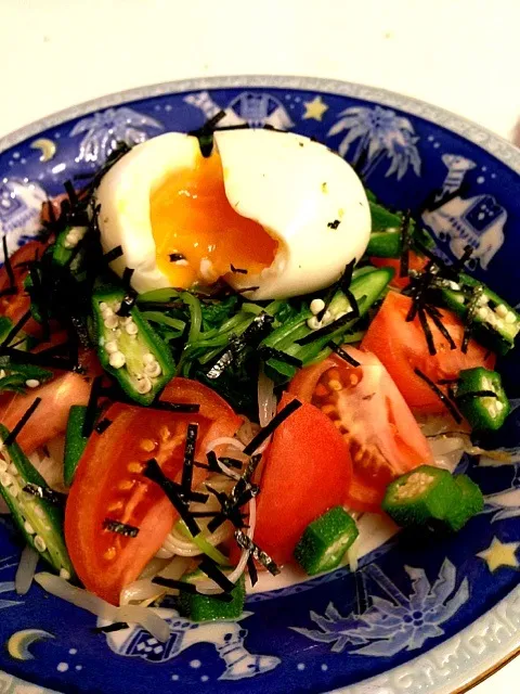 野菜たっぷりお素麺 柚子胡椒風味|りさ〜ぬさん