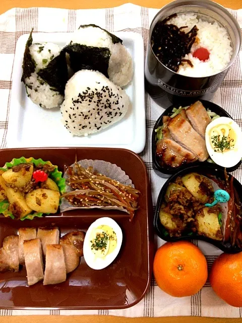 Snapdishの料理写真:１人弁当🏫＆家ご飯🏠|chyawaさん