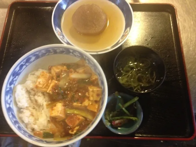 とうふ屋さんの麻姿とうふ定食680円  亀戸とうふ高の|亀戸 養生蕎麦 高のさん