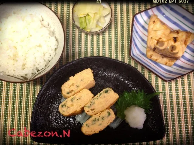 今日の賄い   メカジキの味噌焼き&明太卵焼き|Cabezon.Nakamuraさん