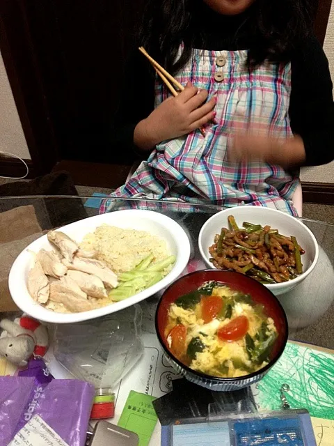 Snapdishの料理写真:Klalaさんのシンガポールチキンライス♪作ってみました♪|シャンドラさん