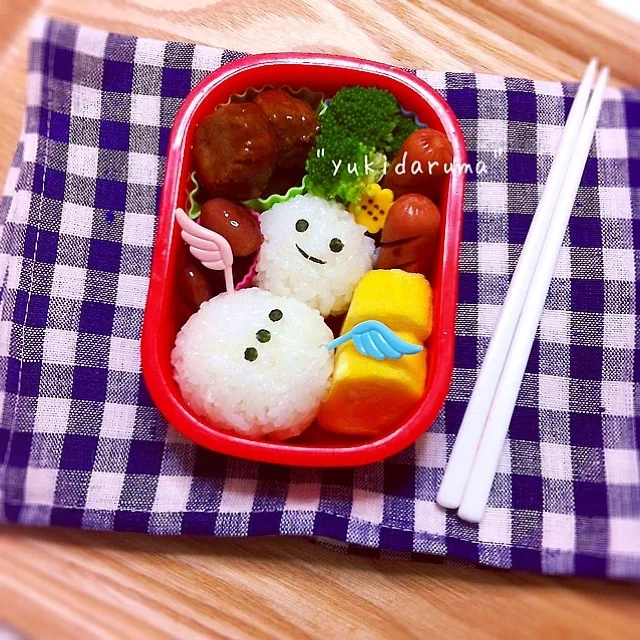 雪だるまのお弁当|ひろさん