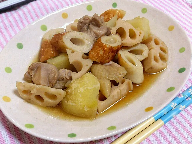 れんこんと鶏肉の煮物|サクラ＊キホン暇人＊さん