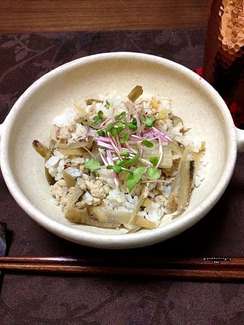 鶏ごぼうご飯|nao子さん