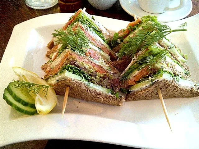 Salmon and dill sandwich @greenwood amsterdam|serra ellialtiogluさん